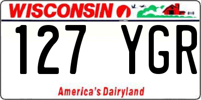WI license plate 127YGR