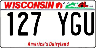 WI license plate 127YGU