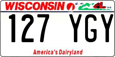 WI license plate 127YGY