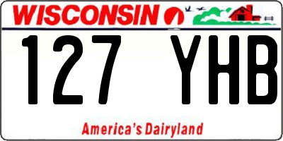 WI license plate 127YHB