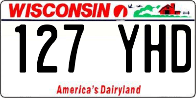 WI license plate 127YHD