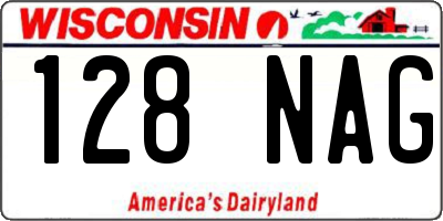 WI license plate 128NAG