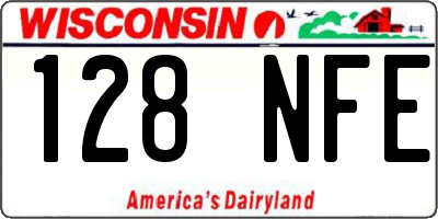 WI license plate 128NFE