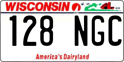 WI license plate 128NGC