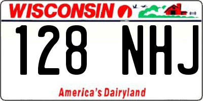 WI license plate 128NHJ