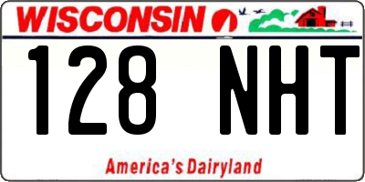 WI license plate 128NHT