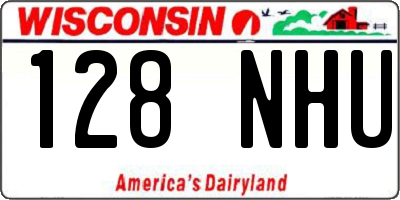 WI license plate 128NHU