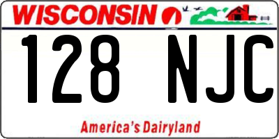 WI license plate 128NJC
