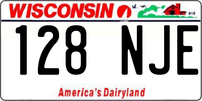 WI license plate 128NJE