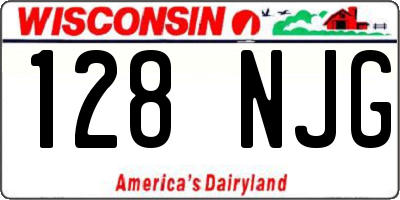 WI license plate 128NJG
