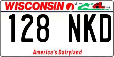 WI license plate 128NKD