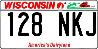 WI license plate 128NKJ