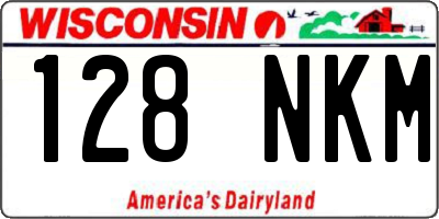 WI license plate 128NKM
