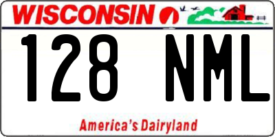 WI license plate 128NML