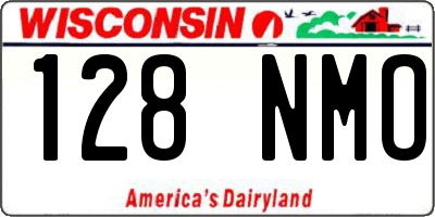 WI license plate 128NMO