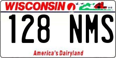 WI license plate 128NMS