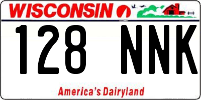 WI license plate 128NNK