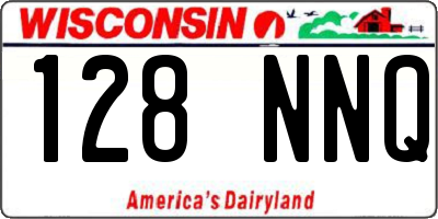 WI license plate 128NNQ