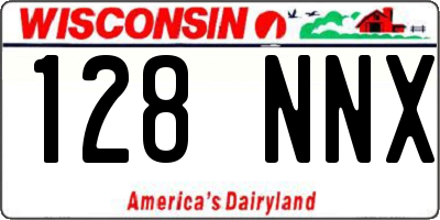 WI license plate 128NNX