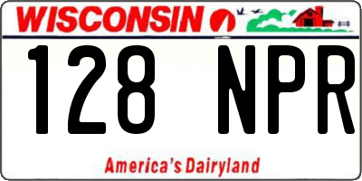 WI license plate 128NPR