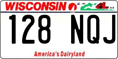 WI license plate 128NQJ