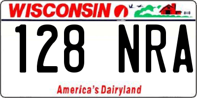 WI license plate 128NRA