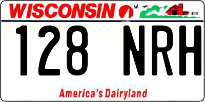 WI license plate 128NRH