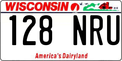 WI license plate 128NRU