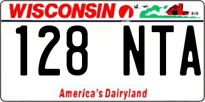 WI license plate 128NTA
