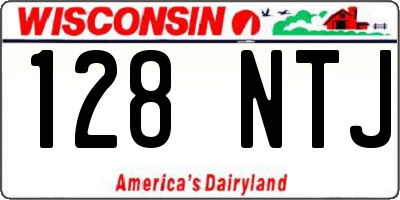 WI license plate 128NTJ