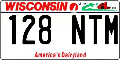 WI license plate 128NTM