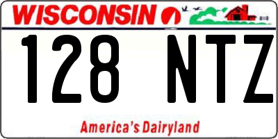 WI license plate 128NTZ