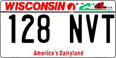 WI license plate 128NVT