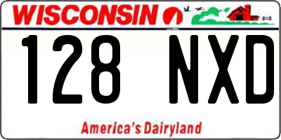 WI license plate 128NXD