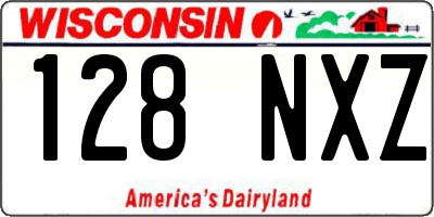 WI license plate 128NXZ