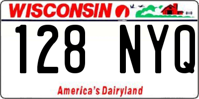 WI license plate 128NYQ