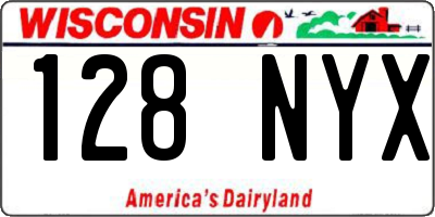 WI license plate 128NYX