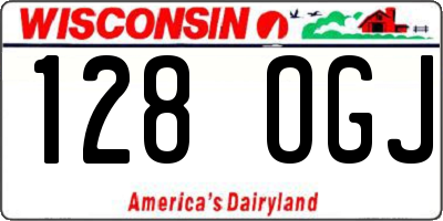 WI license plate 128OGJ