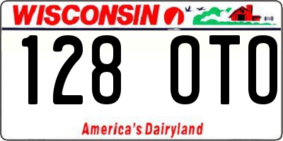 WI license plate 128OTO