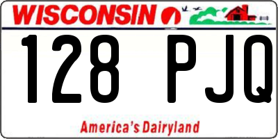 WI license plate 128PJQ