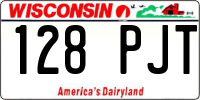 WI license plate 128PJT