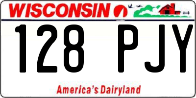 WI license plate 128PJY