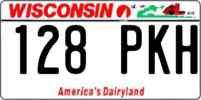 WI license plate 128PKH