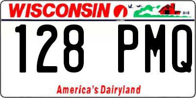 WI license plate 128PMQ