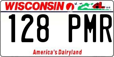 WI license plate 128PMR