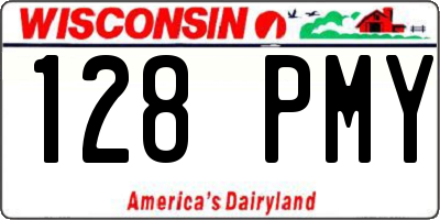 WI license plate 128PMY