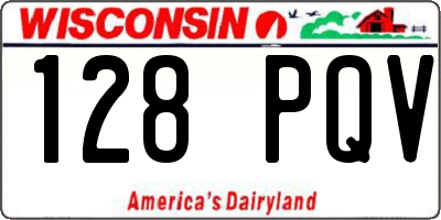 WI license plate 128PQV