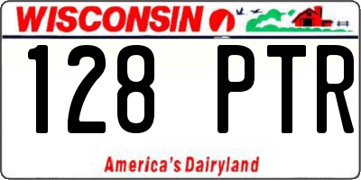 WI license plate 128PTR