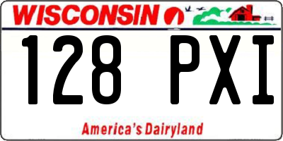 WI license plate 128PXI