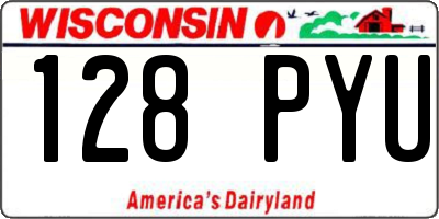 WI license plate 128PYU